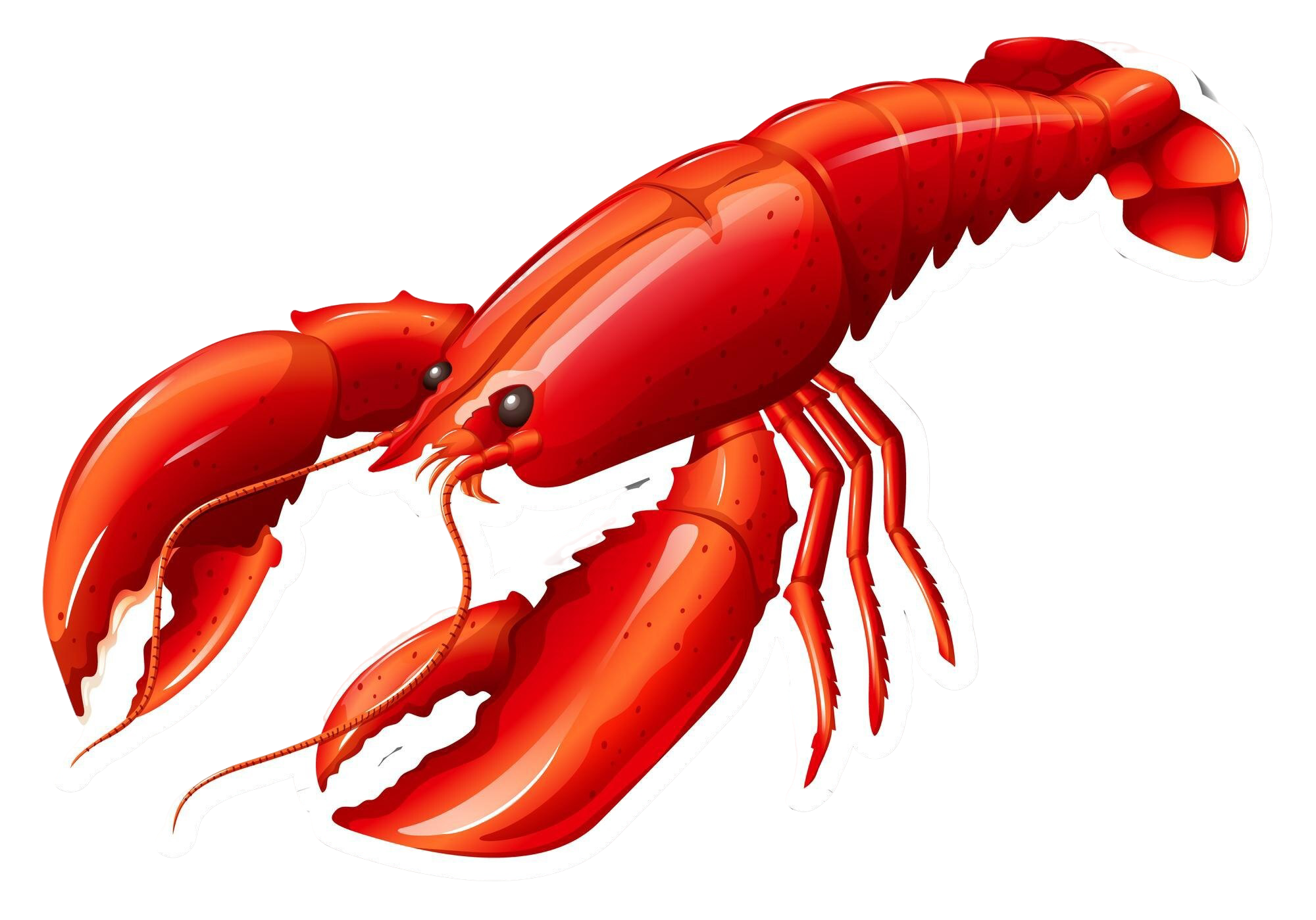 Lobster peeking in from the top right